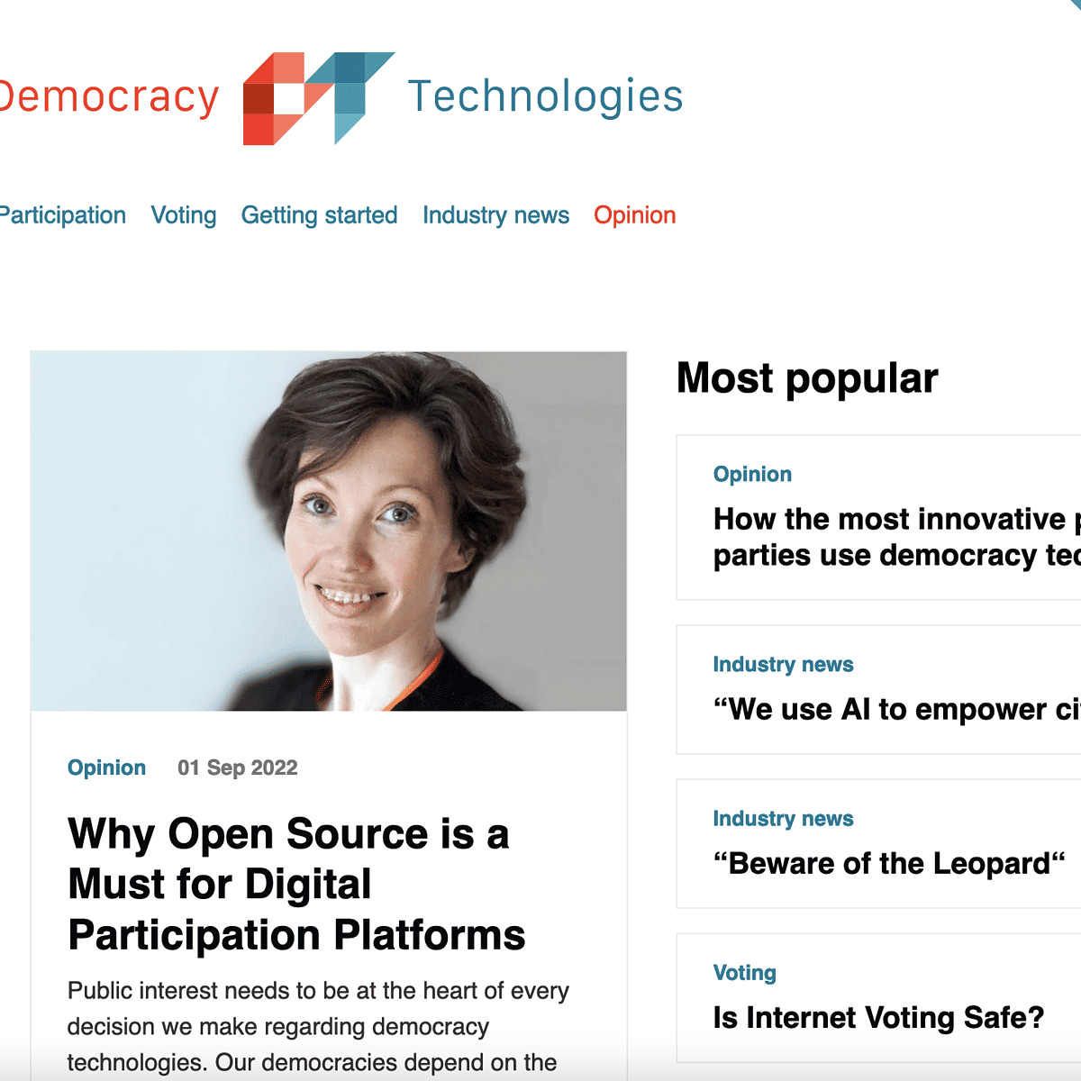 Why Open Source is a Must for Digital Participation Platforms
